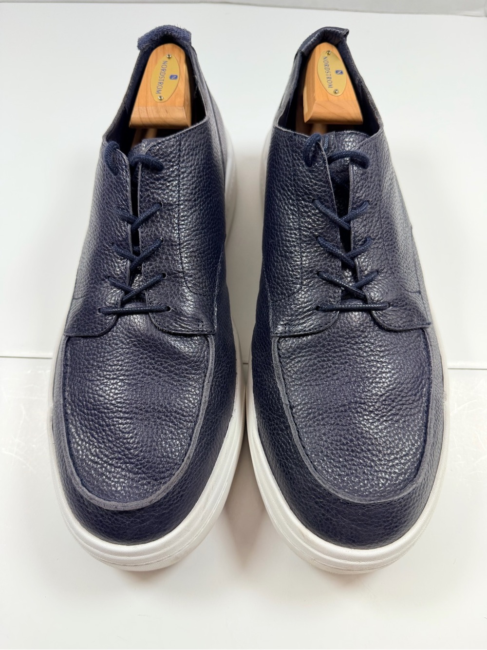 Vionic M Carter Navy Pebbled Leather shoes size 13